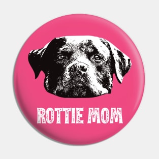 Rottie Mom Rottweiler Design Pin