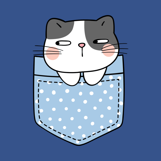 Cute Pocket Kitty V4 by Stupid Coffee Designs