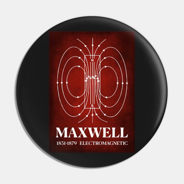 Magnetic lines James Clerk Maxwell electromagnetic waves Poster Pin by labstud