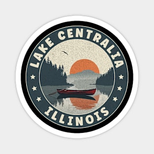Lake Centralia Illinois Sunset Magnet