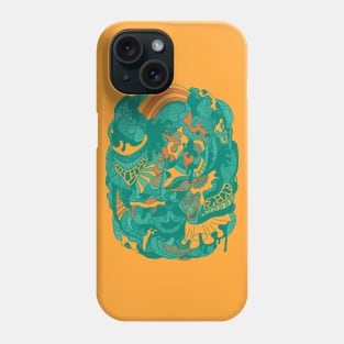 Mountain Green Abstract Wave of Thoughts No 2 Phone Case