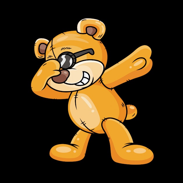 Funny Dabbing Bear Dab-Dance Cartoon Animals by Foxxy Merch