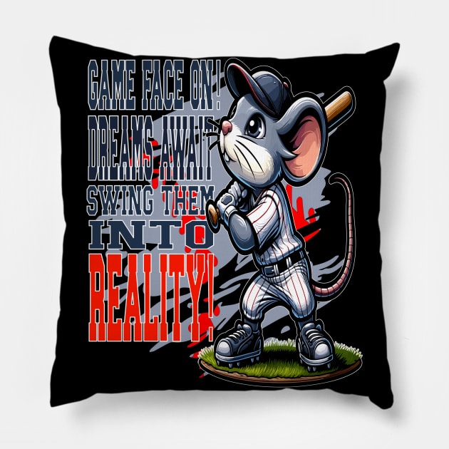 Hit Your Dreams Out of the Park Pillow by maknatess