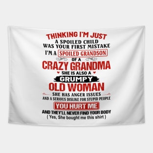 Thinking I'm Just A Spoiled Child Was Your First Mistake She Is Also A Grumpy Old Woman Shirt Tapestry