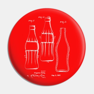 Coke Bottle Vintage Patent Print Pin