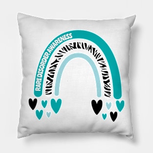 Rare Disorder Awareness Rainbow Pillow