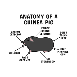 Anatomy of a Guinea Pig: Black (Black  Text) T-Shirt