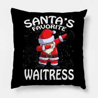 Santas Favorite Waitress Christmas Pillow