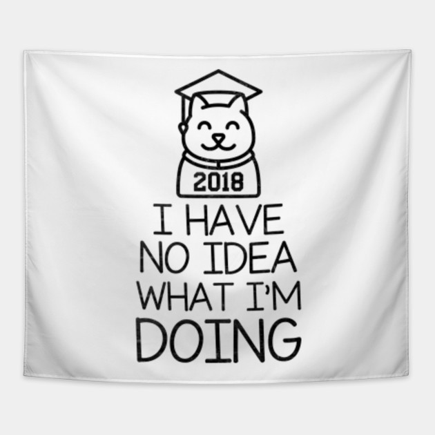 i have no idea what im doing cute cat graduation grad shirt no photo graduation announcements