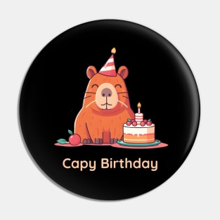 Capy Birthday Pin