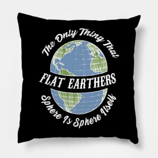 Funny Flat Earth Society Pillow