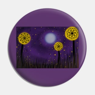 The starry sky of the dandelion world Pin