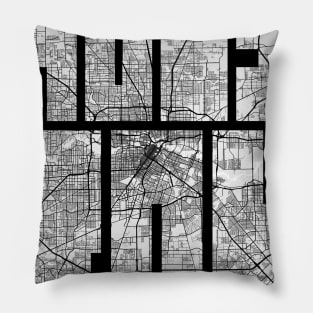 Houston, USA City Map Typography - Light Pillow