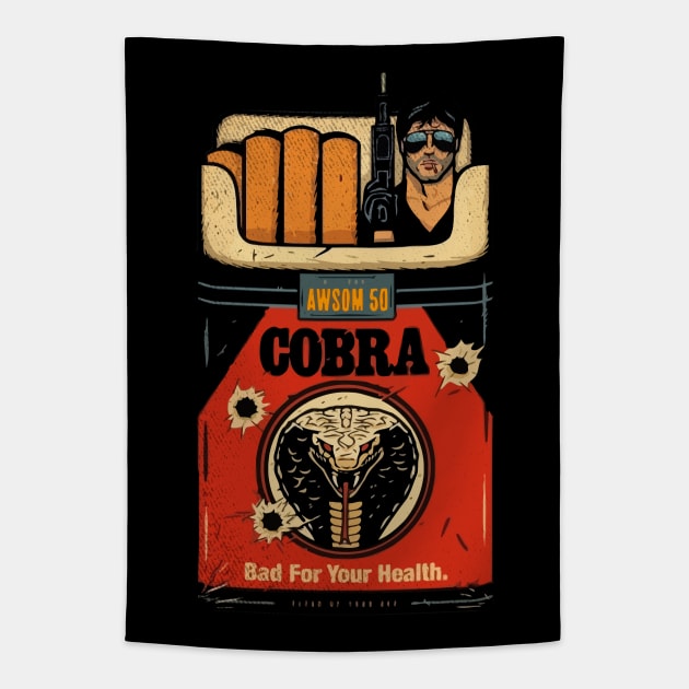 Cobra 80s Movie Tapestry by TEEWEB