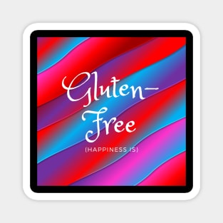 Happiness Is Gluten-Free - Red, Blue, Purple Magnet