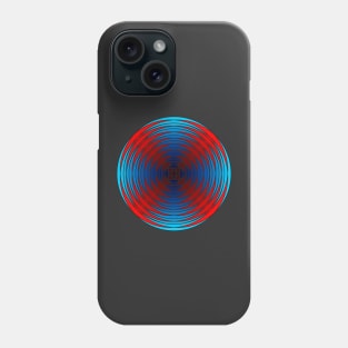 Fuzzy Circular Logic Blue 1 Phone Case