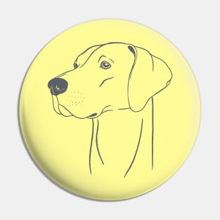 Weimaraner (Yellow and Grey) Pin