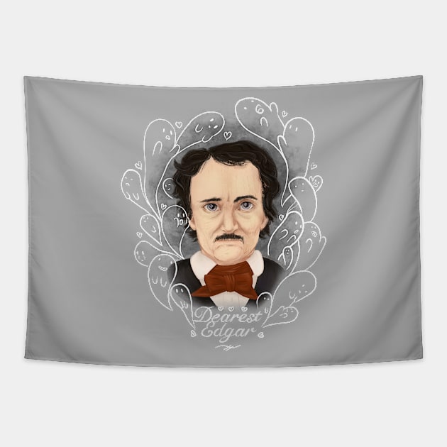 Edgar Allan Poe Tapestry by SarahWrightArt