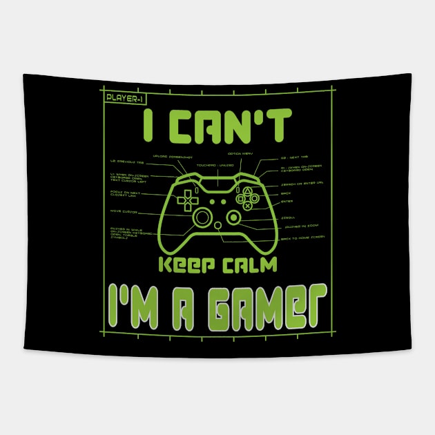 I can't keep calm I'm a gamer Tapestry by ArticArtac