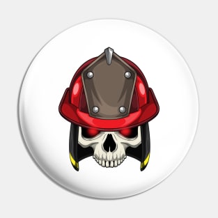 Skull Firefighter Fire department Pin