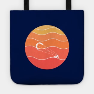 Kite surfer sunset waves Tote