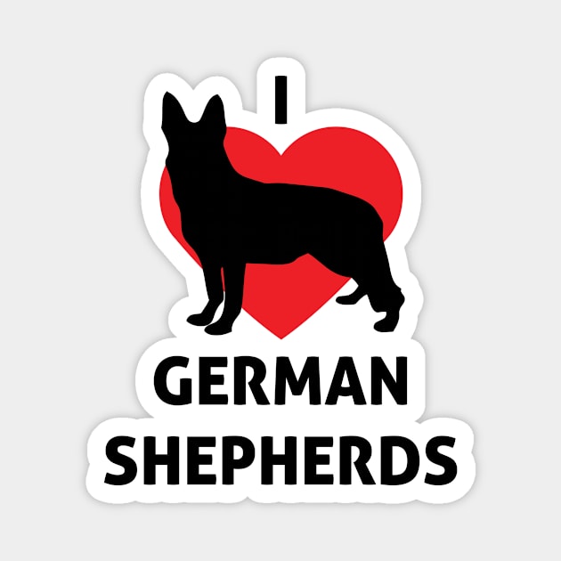 I Heart German Shepherds Dog Magnet by nikkidawn74