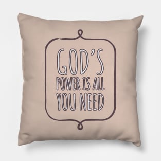 GOD'S Power is All You Need - Onesie Design  - Onesies for Babies Pillow