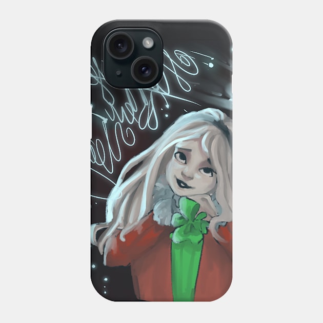 Christmas girl Phone Case by WiliamGlowing