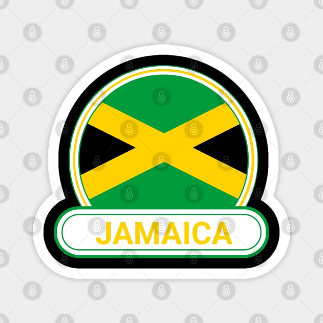 Jamaica Country Badge - Jamaica Flag Magnet by Yesteeyear