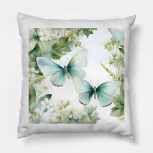 Butterflies Watercolor 2 - Cabbage Pillow