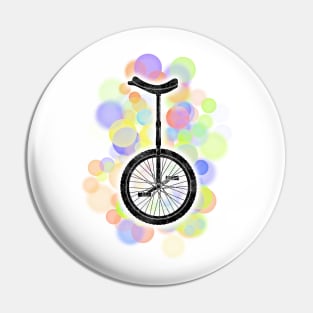 Unicycle Bike Bubbles Pin