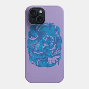 Mountain Blue Abstract Wave of Thoughts No 2 Phone Case