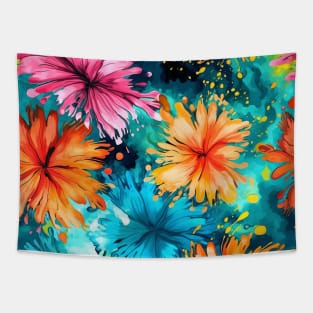 Rainbow flowers Tapestry