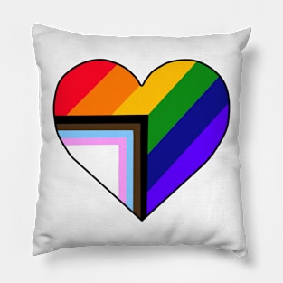 Progress Pride Heart Pillow