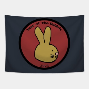 Year of the Rabbit 2023 Bunny Portrait Tapestry