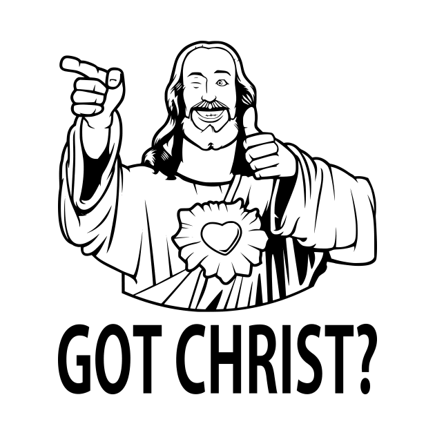 buddy christ by black and white prints