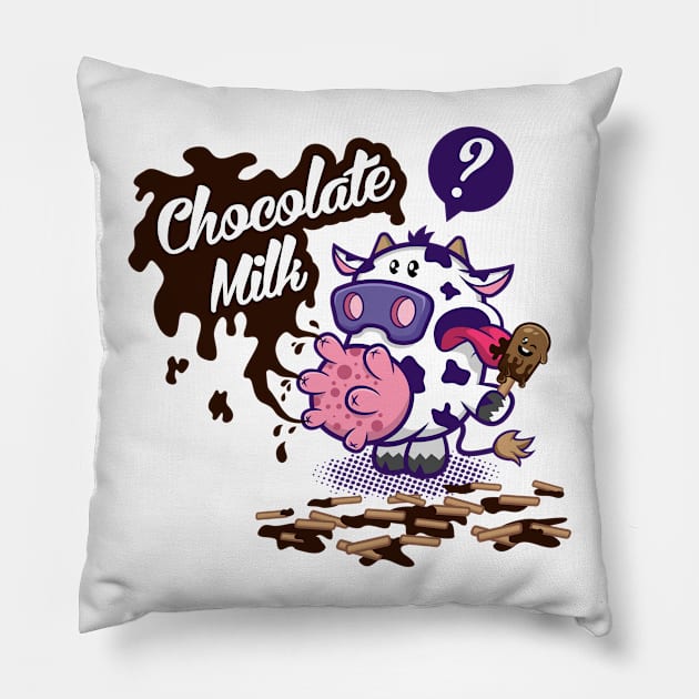 Chocolate Milk by Squinked Pillow by Squinked