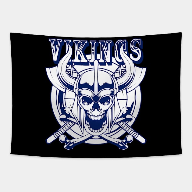 Viking Skull 6.1 Tapestry by Harrisaputra