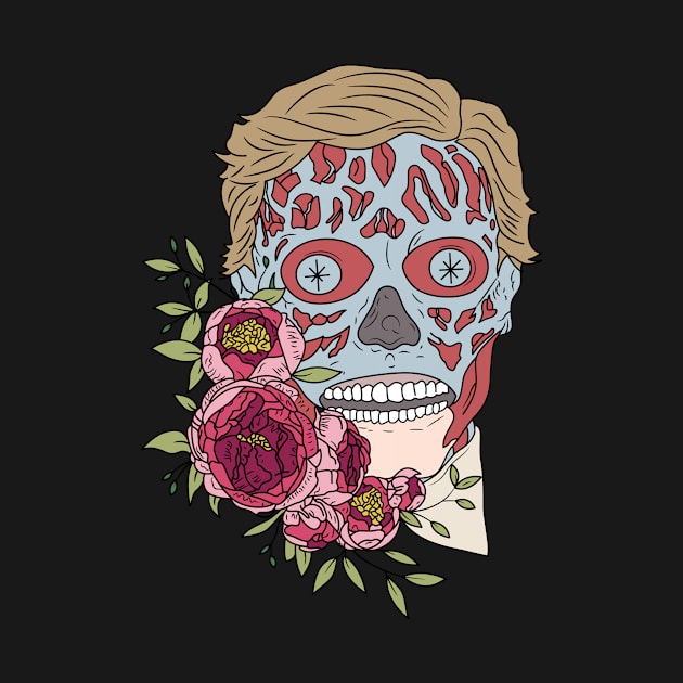 They Live Floral Small by CultHorrorClub