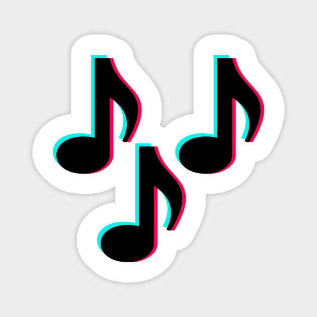 Tiktok Music Notes Black Tiktoker Magnet Teepublic