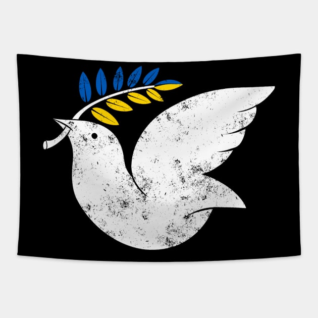 Ukraine Peace Dove Tapestry by Black Tee Inc