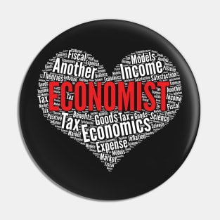 Math Economist Heart Shape Word Cloud Design Economics print Pin