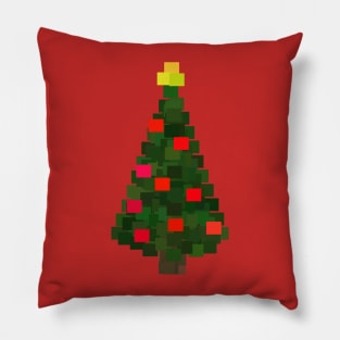 pixel christmas tree Pillow