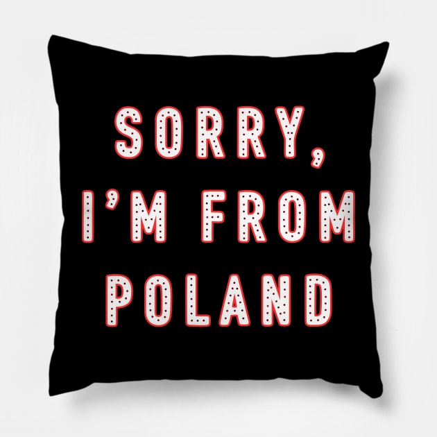 sorry, I'm from Poland - for Pole abroad Pillow by in leggings