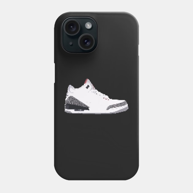 AIR JORDAN III RETRO PIXELATED ART SHOE COLLECTION Phone Case by Buff Geeks Art