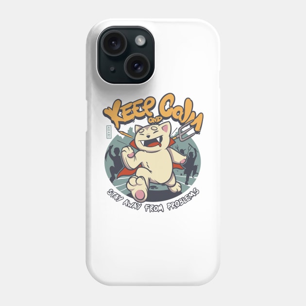 Keep Calm - Vampire Cat Phone Case by AGAMUS