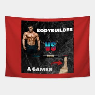 Bodybuilder versus Gamer Tapestry