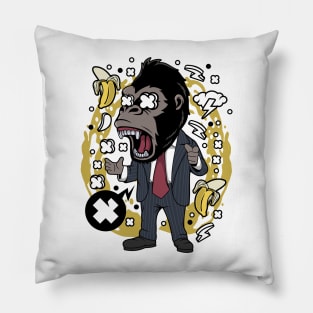 gorilla businessman Pillow