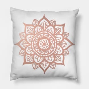 Rose Gold Mandala Pillow