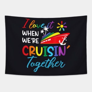 We're Cruisin Together Cruise Couple 2024 LGBT Tapestry